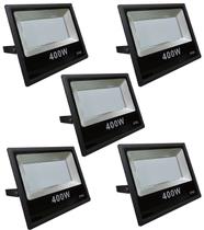 Kit 5 refletor led 400w 6500k bivol hitec