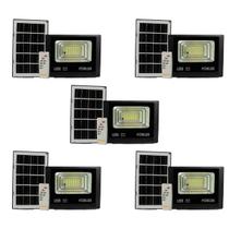 Kit 5 Refletor LED 50W 6500K IP65 Placa Solar Foxlux