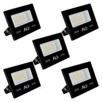 Kit 5 Refletor Led FITE 20W 6500K (Branco Frio) IP65 1600L Bivolt ALI-1RF002 ALI