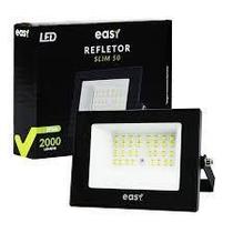 Kit 5 refletor led frio 6500k 50w biv prova dagua easy avant