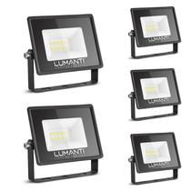 KIT 5 Refletor LED Start 20w IP66 Prova D' Água Luz Verde