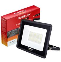 Kit 5 Refletor Sensor de Presença 50W Branco Frio 6500K IP65