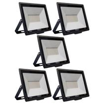 Kit 5 Refletores de Led 100W Fortled