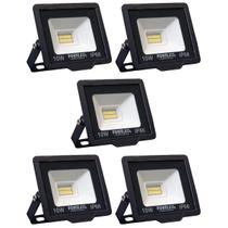 Kit 5 Refletores de Led 10W Fortled