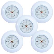 Kit 5 Refletores Led 6w RGB ABS para Iluminação Piscina