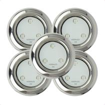 Kit 5 Refletores Led 6w RGB Inox S para Iluminação Piscina