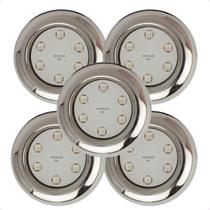 Kit 5 Refletores Led 9w RGB Inox S para Iluminação Piscina Kit 5 Refletores Led 9w RGB Inox S para Iluminação Piscina