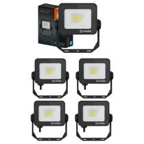 Kit 5 Refletores Led Floodlight Compact Core 10w 5000k Ip65 Ledvance Osram