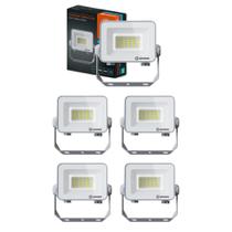 Kit 5 Refletores Led Floodlight Compact Core ip65 Branco 20w 5000k Osram