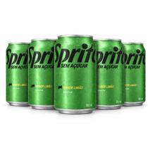 Kit 5 Refrigerante SPRITE Sem Açucar Lata 350ml