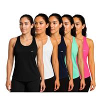 Kit 5 Regata Blusa Feminina DryFit Academia Treino Corrida Fitness Esportiva