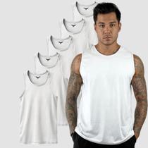 Kit 5 Regata Masculina Algodão Lisa Básica Roupa de Treino Academia Esporte - Fafenix