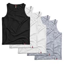 Kit 5 Regata Masculina Básica Algodão Premium Diversas Cores