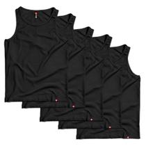 Kit 5 Regata Masculina Básica Camiseta 100% Algodão Premium