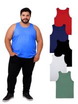 Kit 5 Regata Masculina Plus Size 100% Poliéster- Sortidas
