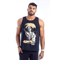Kit 5 Regatas Masculina Estampada Tradicional 100% Algodão