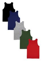 Kit 5 Regatas Masculina Plus Size 100% Poliéster Sortidas Kit 5 Regatas Masculina Plus Size 100% Poliéster Sortidas