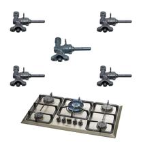 Kit 5 Registro Válvula Ramal Fogão Cooktop 5 Bocas Infinity Mesa Inox 23678 Fischer Original