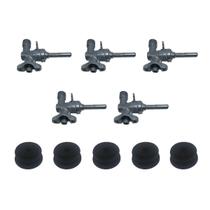 Kit 5 Registro Válvula Ramal Fogão Cooktop Fischer 5 Bocas + Anel De Vedação