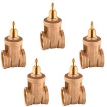 Kit 5 Registros Gaveta Docol Base 1 1/4 Cobre