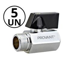 Kit 5 Registros Válvula Esfera Macho X Fêmea 1/2 Passagem Plena