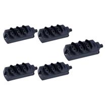 Kit 5 Réguas com 3 Tomadas MarGirius TMU3-320 2P+T 20A Preta Bivolt
