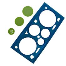 Kit 5 Réguas Mágica Geométrica Espirógrafo Verde Kit 5 Réguas Mágica Geométrica Espirógrafo Verde