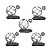 Kit 5 Relação Transmissão Titan Fan 150 160 Mix Aço 1045