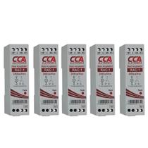 Kit 5 rele acoplador 24vca 1 contato reversivel sibratec