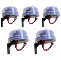 Kit 5 Relé Fotocélula Sensor Bivolt Com Suporte 127v 220v