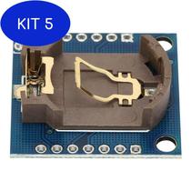 Kit 5 Relógio Tempo Real Ds1307 I2C + Eeprom 24C32 Arduino Rtc - Mj