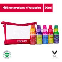 Kit 5 Removedores de Esmaltes Linha Amor 90ml -Beira Alta