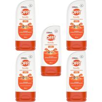 Kit 5 Repelente De Insetos Off Family Loção 200ml Kit 5 Repelente De Insetos Off Family Loção 200ml