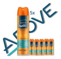 kit 5 repelentes protect aerosol 6h above 150ml pernilongo