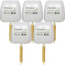 Kit 5 Reservatorio 800Ml Premisse Saboneteira Porta Sabonete