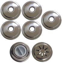 Kit 5 Retorno 1 Aspiração 1 Nível Piscina Alvenaria Inox 50mm