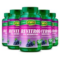 Kit 5 Revitrol Uva Desidratada 2.5 Unilife 120 Cápsulas