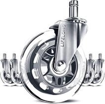 Kit 5 Rodas Para Cadeira De Escritório Pino 11mm Anti Risco Kit 5 Rodas Para Cadeira De Escritório Pino 11mm Anti Risco