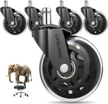 Kit 5 Rodas Para Cadeira De Escritório pino 11mm anti risco universal Kit 5 Rodas Para Cadeira De Escritório pino 11mm anti risco universal