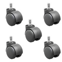 Kit 5 Rodinhas para Cadeira de Escritório e Gamer, Rodízio Nylon 50mm Antirrisco e Silenciosa, Pino Universal 11mm, Reforçada Preto Kit 5 Rodinhas para Cadeira de Escritório e Gamer, Rodízio Nylon 50mm Antirrisco e Silenciosa, Pino Universal 11mm, Reforçada Preto