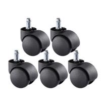 Kit 5 Rodinhas Rodízios Para Cadeira Escritório Moveis Anti Risco