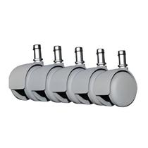 Kit 5 Rodizios para Cadeira Cinza