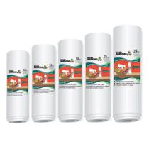 Kit 5 Rolos 10/12/15/20/25x500cm Nanocubos Embalagens Sacos refil bobina com Ranhura Gofrada para Seladora a vácuo
