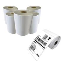 Kit 5 Rolos Com 500 Etiquetas Adesivas 10x15 cm Serrilhadas Para Impressora Térmica E-commerce - Envio Certo