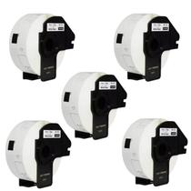 KIT 5 Rolos Etiquetas Compativeis Brother Dk1201 Ql800 29x90