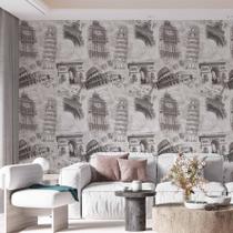 Kit 5 Rolos Papel De Parede Adesivo Vintage Eurotrip 3,0M Kit 5 Rolos Papel De Parede Adesivo Vintage Eurotrip 3,0M