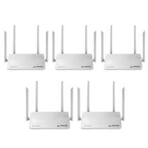 Kit 5 Roteadores Smart Mesh Giga Wi-Fi Positivo Dual Band 2.4/5GHz 3 Lan/1 Wan 320 Dispositivos 1.000 m² De Cobertura