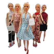 kit 5 roupas roupinhas look conjuntos para boneca barbie - Rose Roupas de Boneca