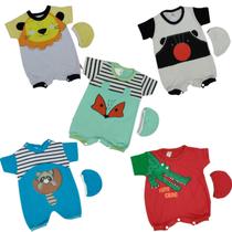 Kit 5 roupinhas macacão de bebê menino safari bichinhos da floresta tema mesversário Kit 5 roupinhas macacão de bebê menino safari bichinhos da floresta tema mesversário