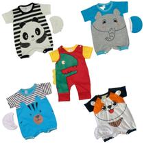 Kit 5 roupinhas macacão de bebê menino safari bichinhos da floresta tema mesversário Kit 5 roupinhas macacão de bebê menino safari bichinhos da floresta tema mesversário